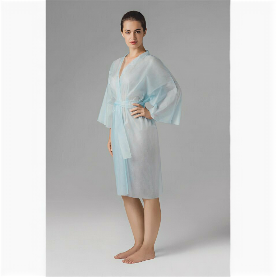 фото Халат-кимоно Unitype с рукавами голубой чистовье - (2 шт)