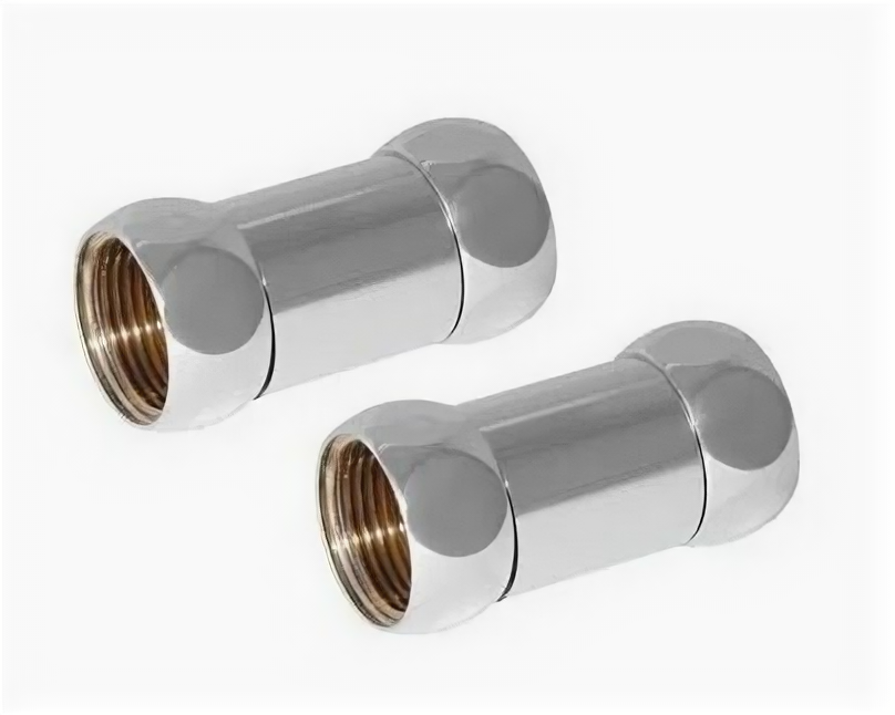 фото Прямое соединение Terminus 1"х1" г/г (хром) 2шт