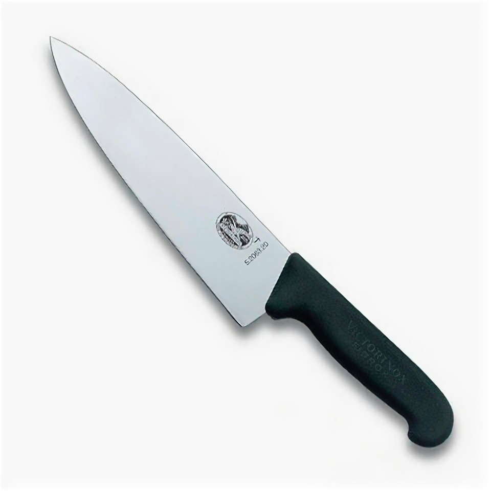 Нож Victorinox разделочный, лезвие 20 см широкое, черный