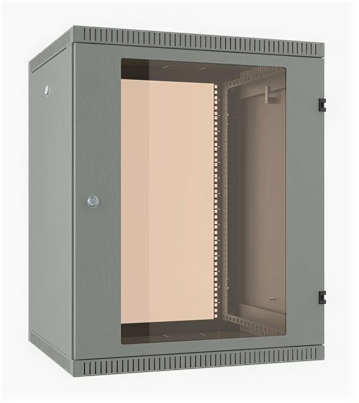 Шкаф коммутационный NT WALLBOX 18-65 G (589171) настенный 18U 600x520мм пер.дв.стекл направл.под закл.гайки 260кг серый 470м