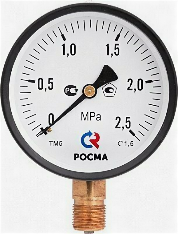 Манометр Росма ТМ-510 D-100 25 МПа радиальный G-1/2"