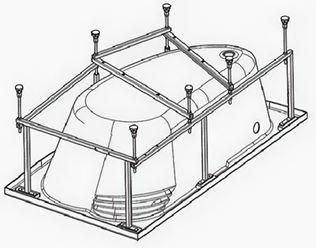 Монтажный комплект к ванне Santek ГОА 150х100 арт. 1WH112428