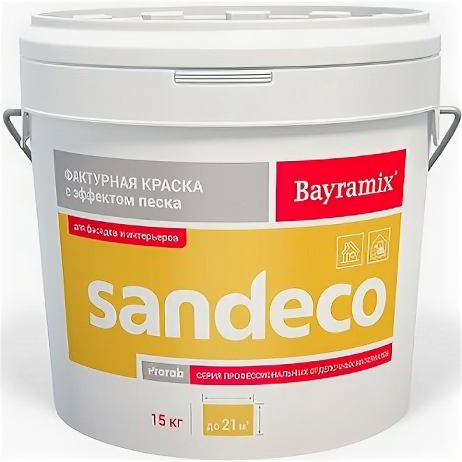 Краска фактурная Bayramix Sandeco 15 кг цвет белый