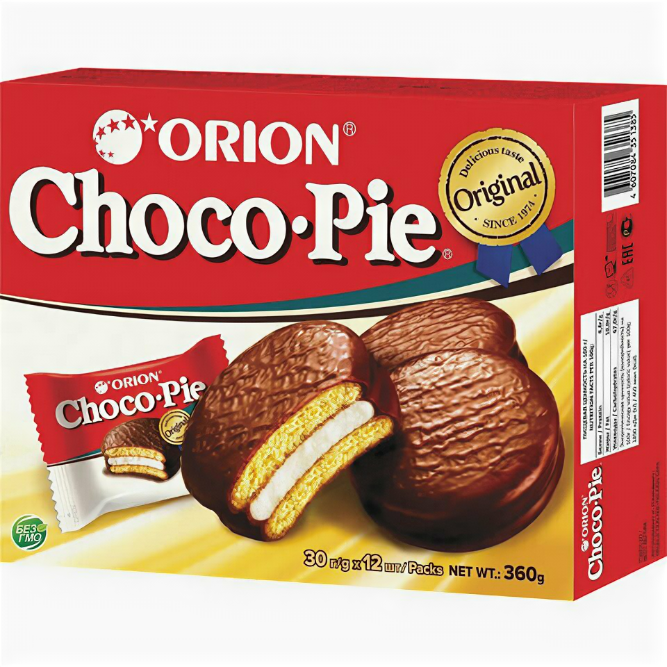 Печенье ORION "Choco Pie Original" 360 г (12 штук х 30 г), О0000013014 - фотография № 1