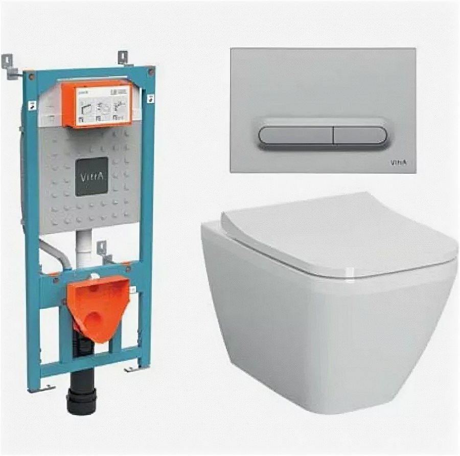 Комплект VitrA Integra 9856B003-7206 инсталляция с унитазом и клавишей смыва