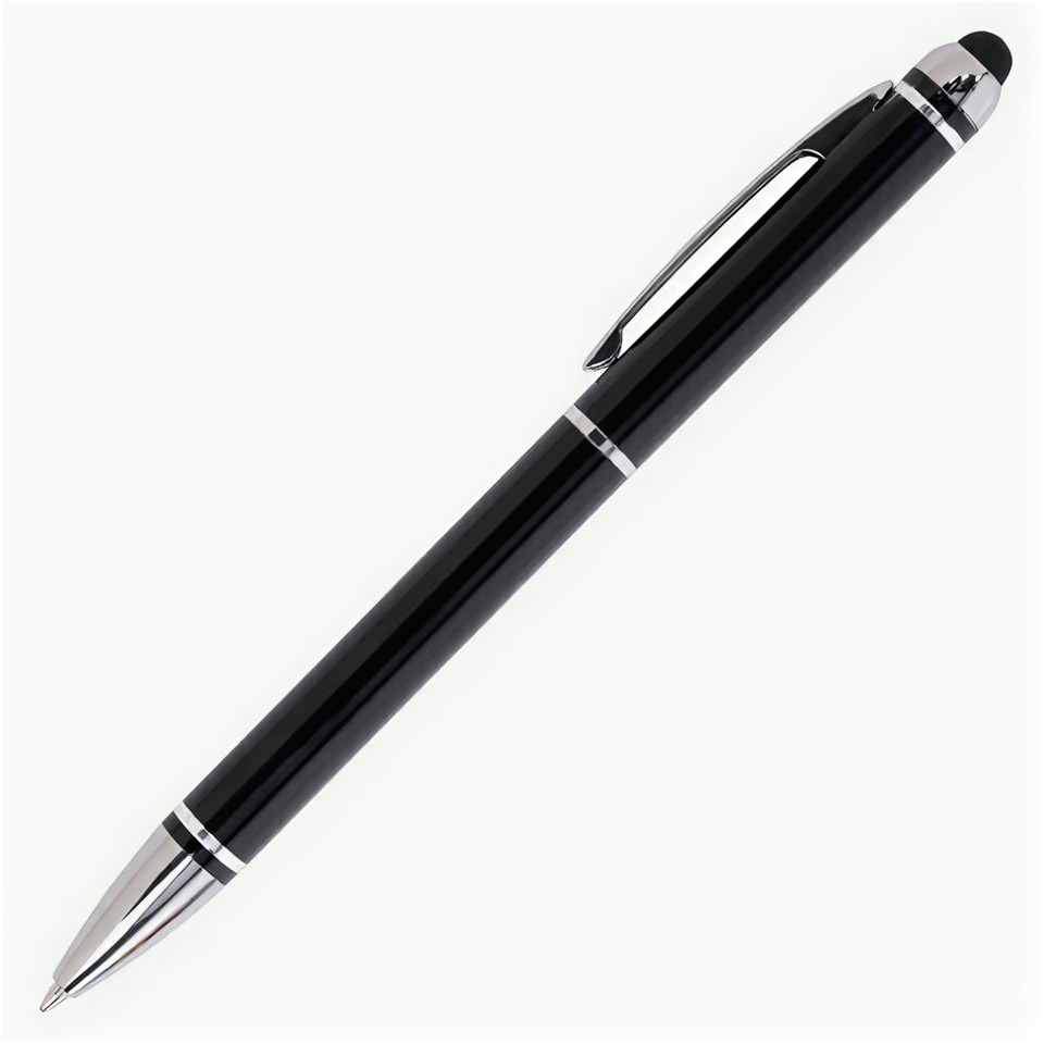 Ручка-стилус SONNEN для смартфонов/планшетов синяя корпус черный серебристые детали линия письма 1 мм 141589 (цена за 1 ед.товара)