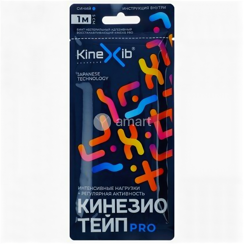 Кинезио-тейп Kinexib Pro 5 см х 1 м синий