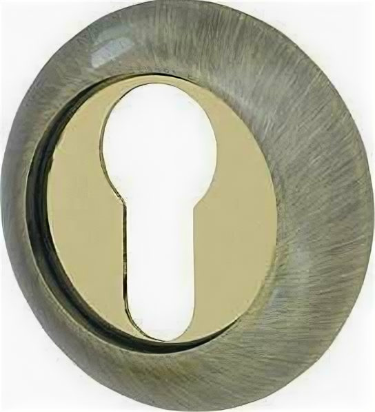 Накладка дверная с круглым основанием под цилиндр Armadillo Cylinder ET-1AB/GP-7 бронза/золото