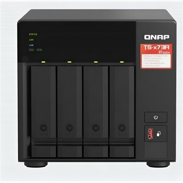 Сетевое хранилище данных QNAP Сетевое хранилище NAS Qnap TS-473A-8G 4-bay настольный Ryzen V1500B