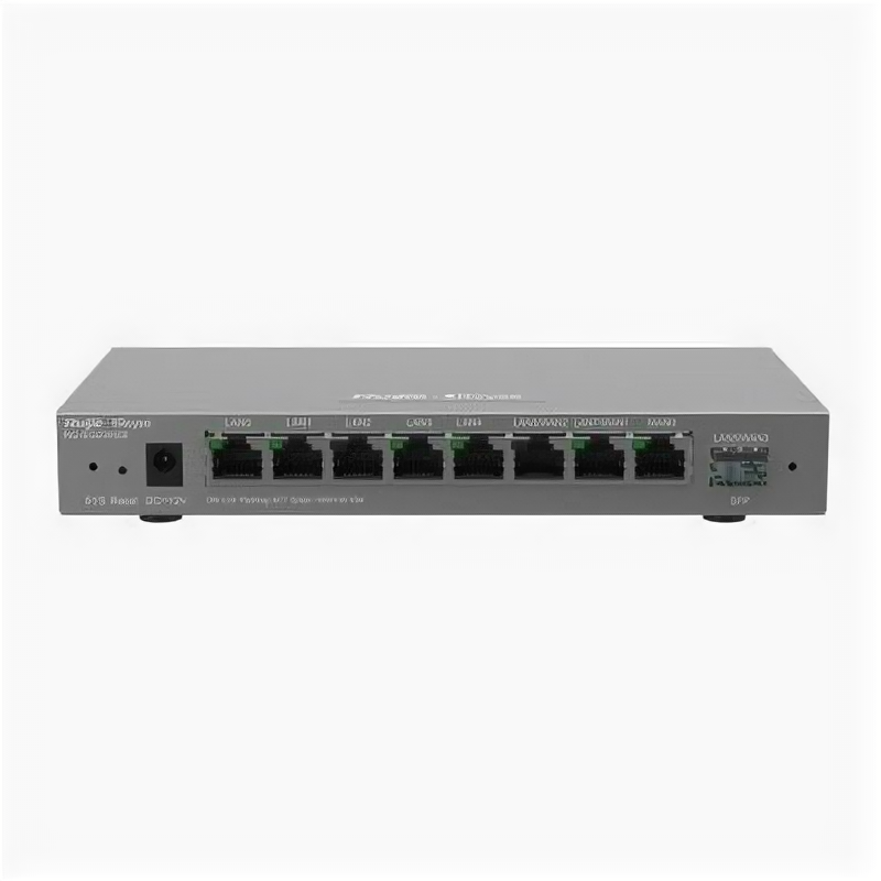 Маршрутизатор Ruijie Reyee 9-port cloud management router, including 8 gigabit electrical ports and 1 gigabit SFP port, 1 WAN port, 5 LAN ports,