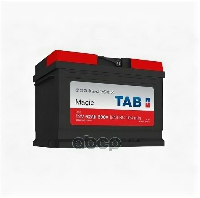 Аккумулятор Tab Magic 62ач En600 242х175х175 Обр/П Низкий TAB арт. 189063