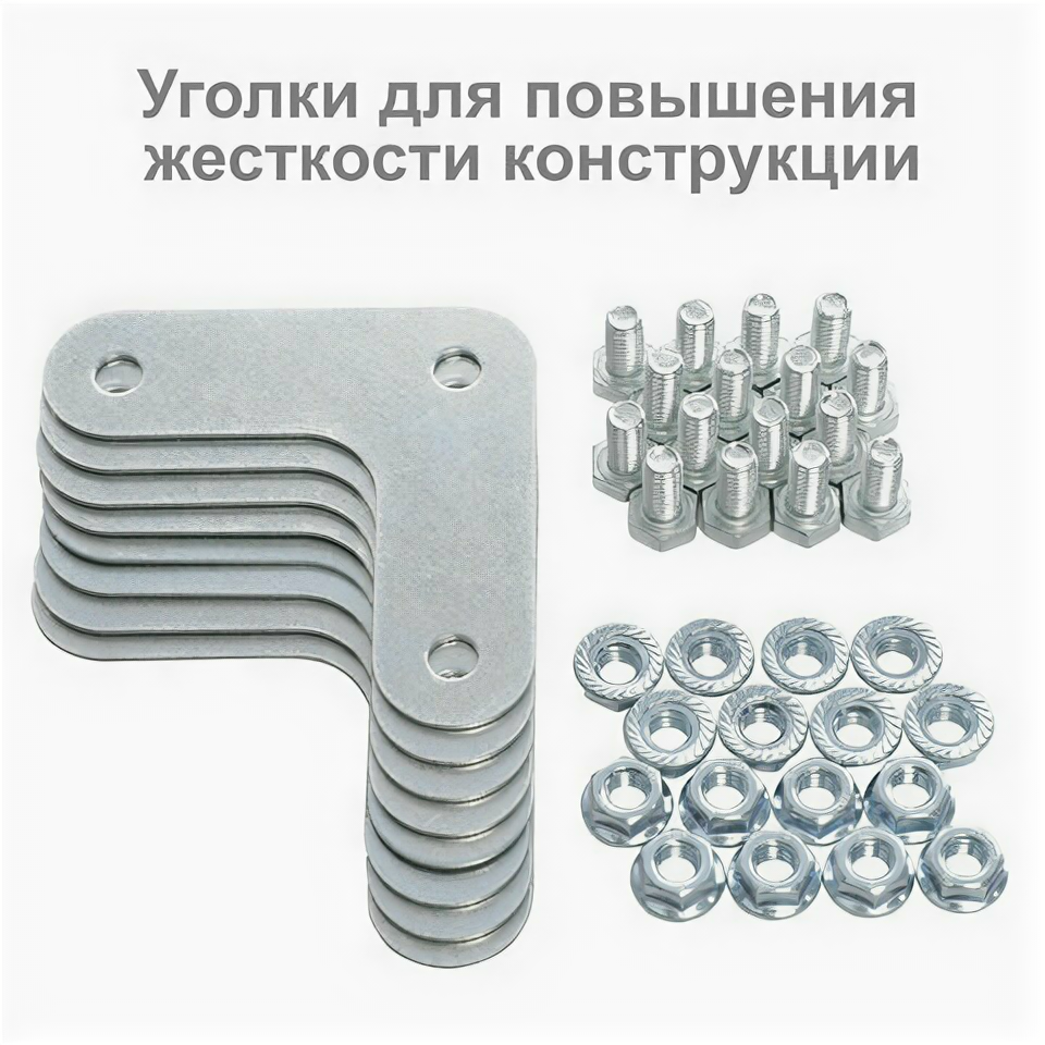 Стеллаж металлический BRABIX "графит MS KD-180/50-5", лофт, 1800х1000х500 мм, 5 полок, 291270, S240BR145593 — фото 9