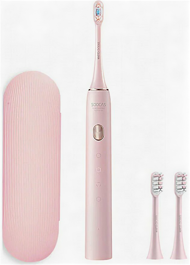 Электрическая зубная щетка Soocas Sonic Electric Toothbrush X3U RU (3 насадки и футляр), розовый