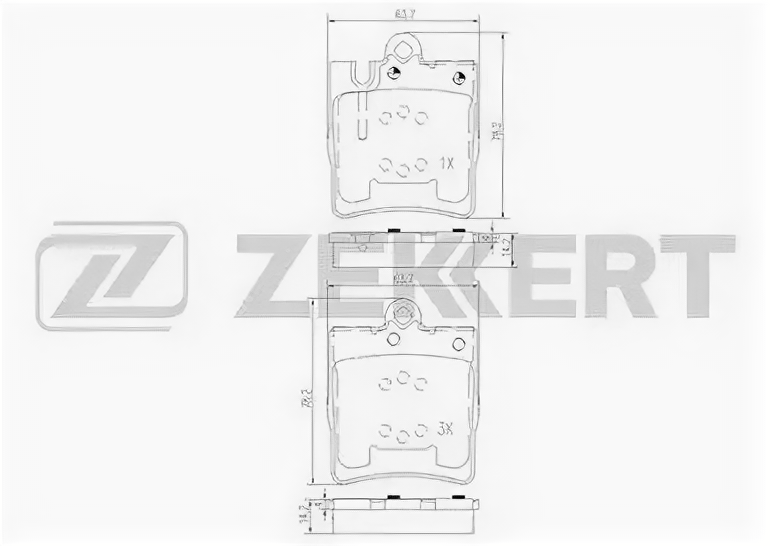 Задние тормозные колодки для mercedes-benz c-class (203) 00- clc (203) 08- e-class (210) 96- sl (230) 06- Zekkert BS1165
