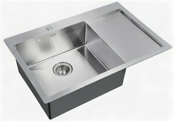 Мойка кухонная 78 см ZORG INOX (R 7851-L), левая, сталь