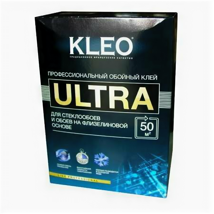 Клей обойный KLEO ULTRA 500г для стеклообоев и обоев на флизелиновой основе на 50м2 (1шт) (87190)