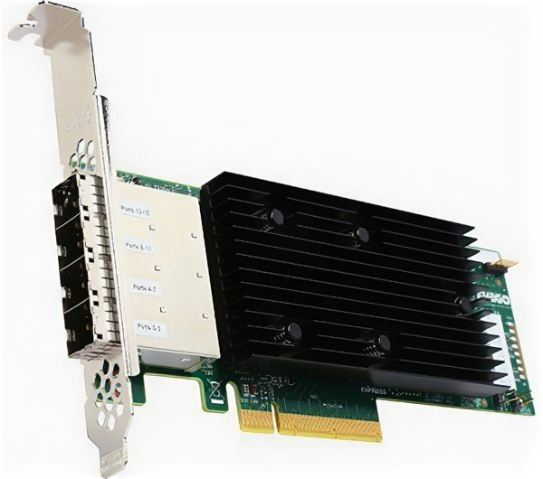 Broadcom_LSI LSI HBA SAS9305-16E (05-25704-00) (PCI-E 3.0 x8, LP, EXTERNAL) SGL SAS12G, 16port (4*mini-SAS HD SFF8644), Каб.отдельно