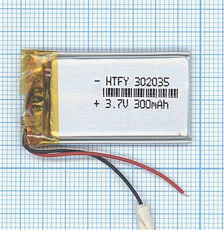 Аккумулятор Li-Pol (батарея) 3*20*35мм 2pin 3.7V/300mAh