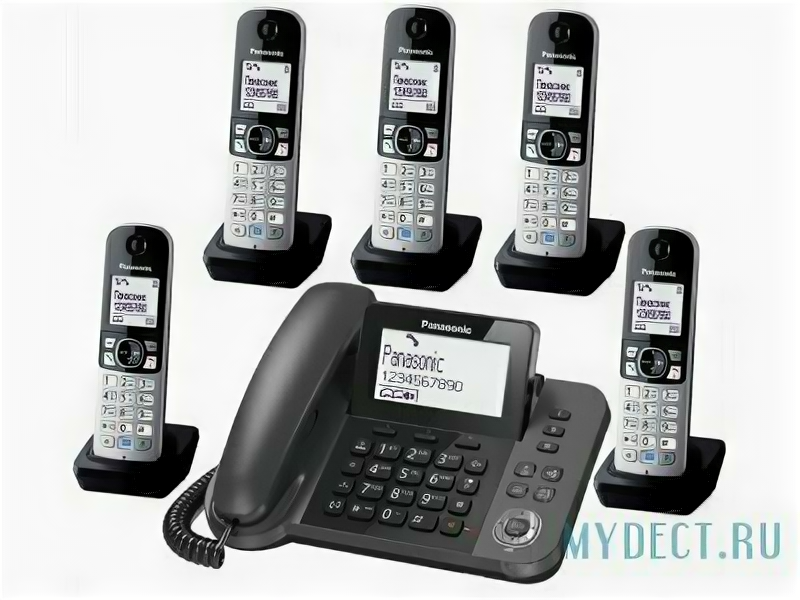 Радиотелефон с пятью трубками Panasonic KX-TGF3105