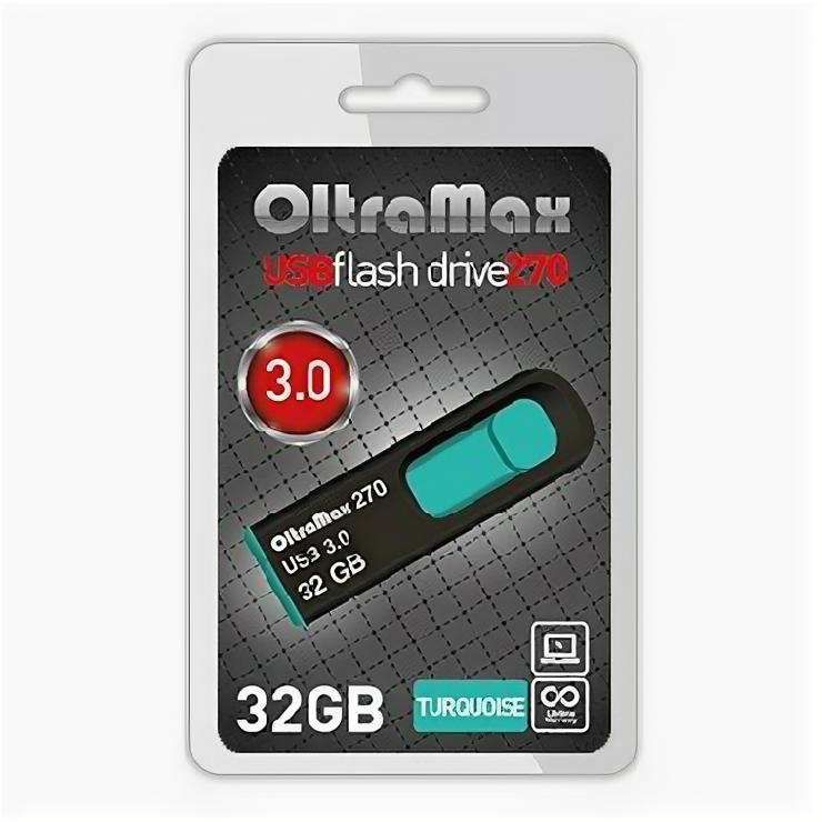 USB flash накопитель OltraMax 270 32GB Turquoise
