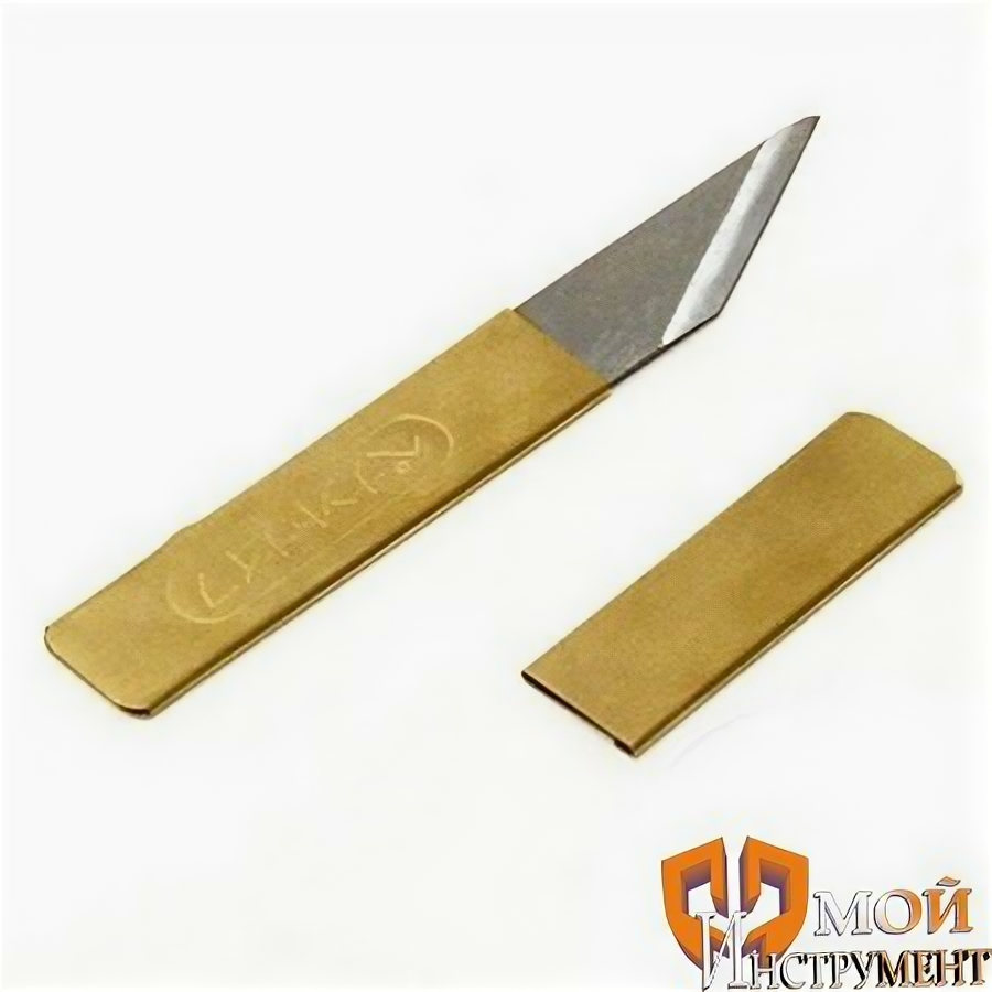 Ножи универсальные Япония Нож-косяк японский 120*16*1 мм латунная рукоять латунные ножны