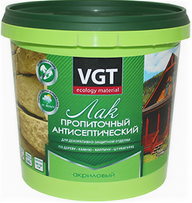 Лак Пропиточный для Дерева VGT 9кг Дуб Акриловый для Внутренних и Наружных Работ без Запаха / ВГТ.