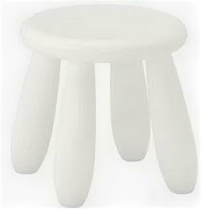 фото Табурет детский пластик белый