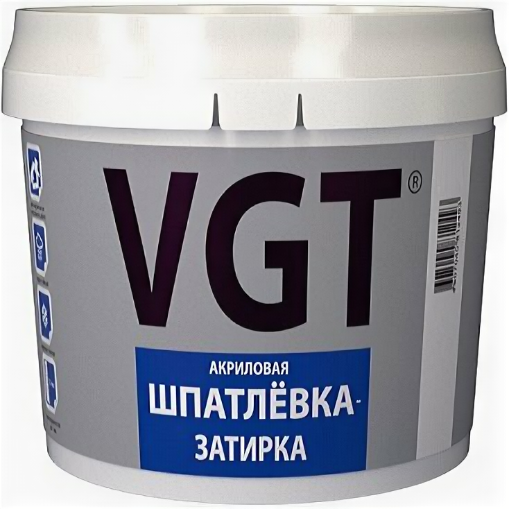 Шпатлевка-Затирка VGT 1кг Акриловая для Керамики и Дерева / ВГТ.