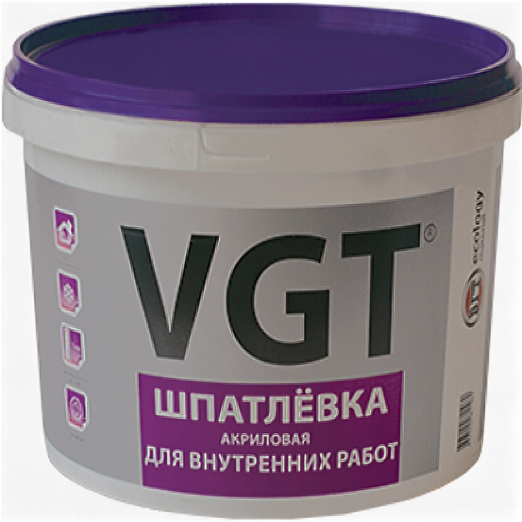 Шпатлевка Финишная VGT 7.5кг Акриловая для Внутренних Работ до 7мм / ВГТ*