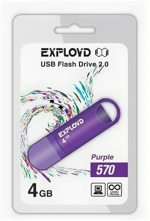 USB flash накопитель Exployd 570 4GB пурпурный