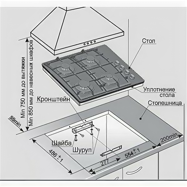 Встраиваемый комплект GEFEST СН 1210 К2 + ДА 622-04 А1 - фотография № 4