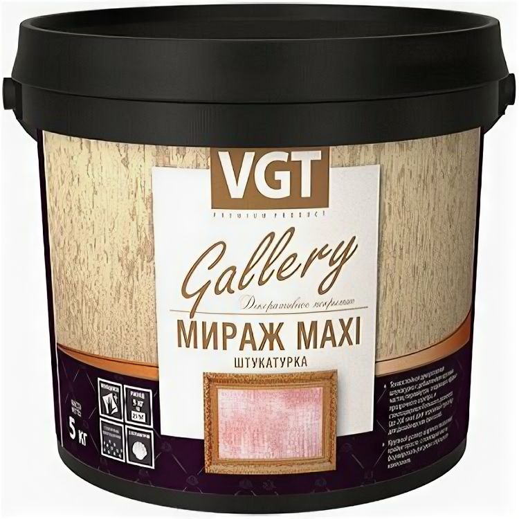 Декоративное покрытие VGT Gallery штукатурка Мираж MAXI