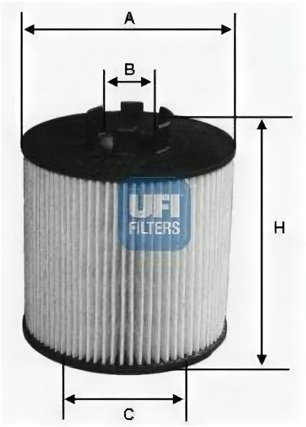 UFI Фильтр масляный 25.047.00