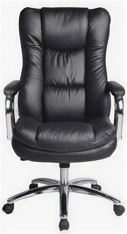 Кресло руководителя BRABIX Amadeus EX-507 рециклированная кожа, хром, черное