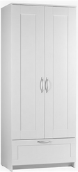 Шкаф сириус двухдверный с выдвижным ящиком, ДСП, цвет белый 2.02.01.020.1