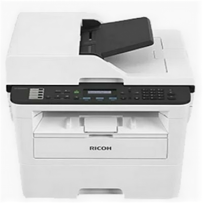 МФУ лазерное черно-белое Ricoh 408293 A4, 30 стр/мин, АПД 50 листов, 256Мб ОЗУ, GDI, USB 2.0, 10/100 Ethernet, Wi-Fi, картридж 700стр - фото №1