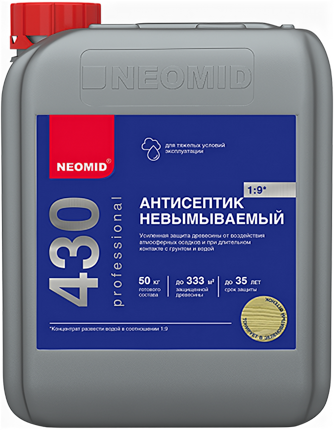 Neomid 430 ECO / Неомид 430 Эко антисептик для дерева невымываемый зеленый 1кг