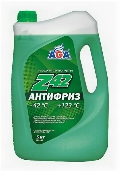 AGA048Z Антифриз готовый -42С(зелёный) 5л.