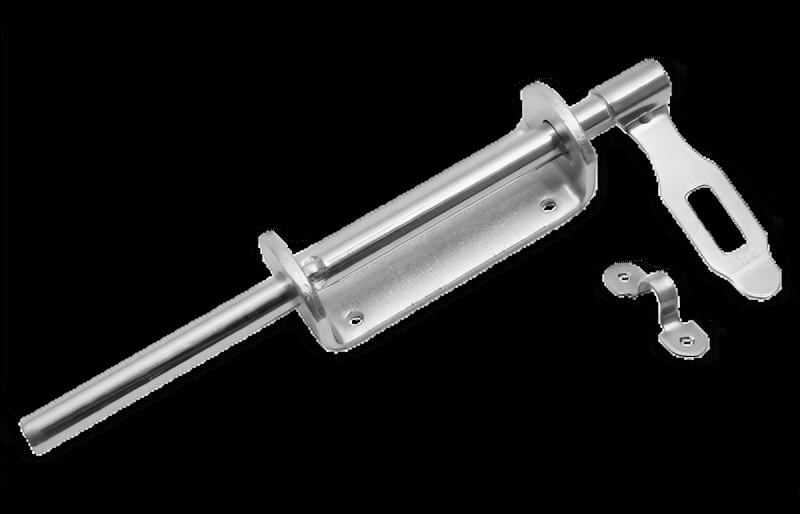 фото Засов Домарт воротный (110) 250мм с накладкой цинк d-13мм (10) zm_12915