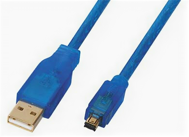 Кабель Luxmann 461-022-9 USB2.0 USB A(m) - mini USB B (m) 4pin 1.5м (Синий)