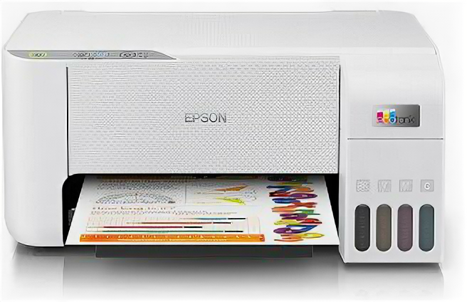 EPSON МФУ струйный Epson L3216 (C11C68518) A4 USB белый C11C68518