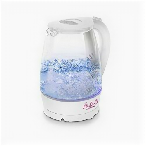 Чайник электрический Мастерица ЕК-1801G 1,8л, стекло, снег, 1850Вт (8)