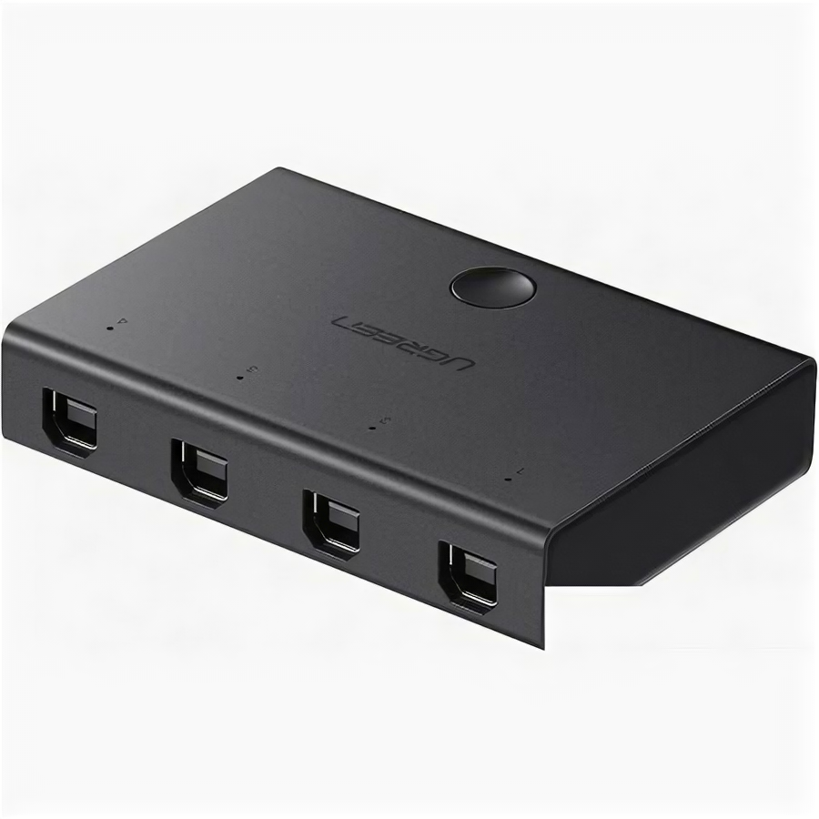 Переключатель Ugreen Sharing Switch 30346 USB Type-A - 4 x USB Type-B (1.5 м, черный)