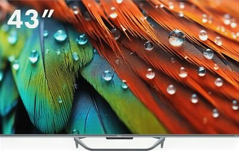 43" Телевизор HAIER Smart TV S4, QLED, 4K Ultra HD, серый, смарт ТВ, Android TV DH1U8PD05RU