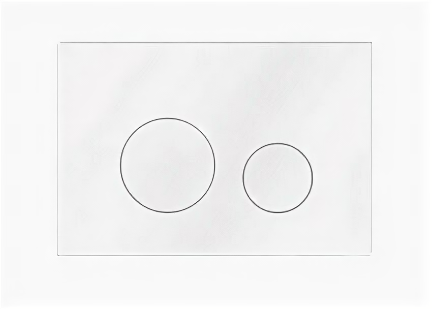 Клавиша смыва Elsen E11 с круглыми кнопками для унитаза шгв 220*13*150 цвет-белый