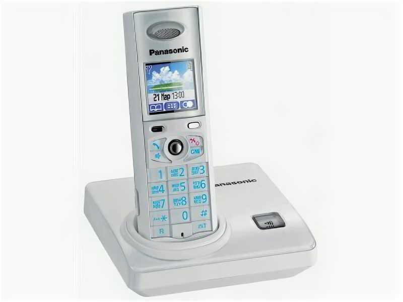 Радиотелефон С голосовым АОН PANASONIC KX-TG8205 белый