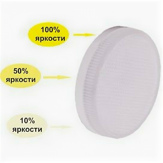 фото Комплект 25 шт. светодиодная LED лампа Ecola GX53 св/д 3 ступени димм. 10W 4200K 4K (шаг 100%/50%/10%) 27x75 матов. Premium T5CV10ELC