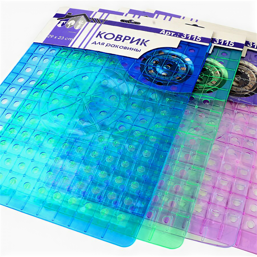 фото Коврик для раковины силикон 29х23см 3115 KSMB-3115