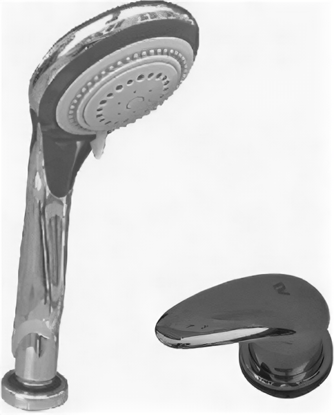 фото D475.5Y DUNAJ смеситель каскадный на 2 отверстия залив воды через слив-перелив RAV Slezak