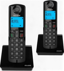 Радиотелефон Alcatel Dect S230 DUO RU черный (труб. в компл.:2шт) АОН